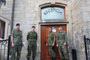 The boys in front of our modest accommodations at the Kliczków Hotel, a 700 year old castle